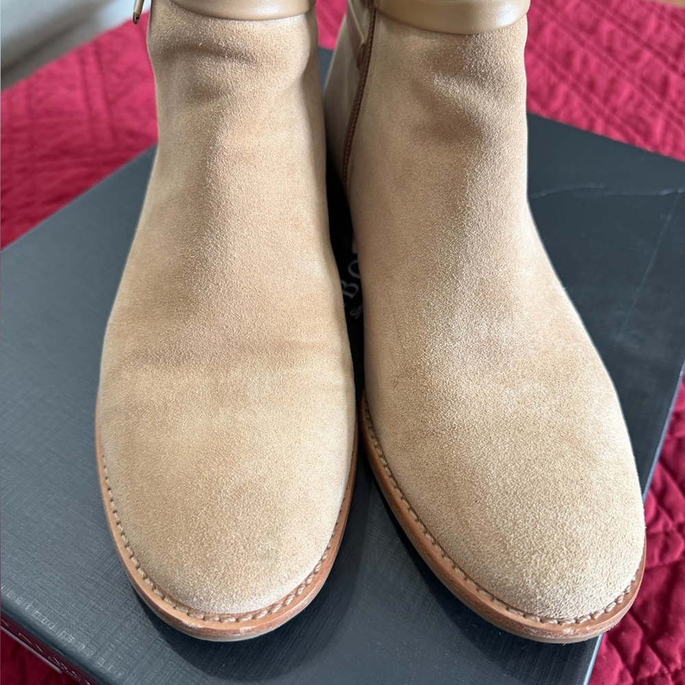 TALBOTS TISH WRAP TIE SUEDE ANKLE BOOTS SIZE 8 - Picture 11 of 14